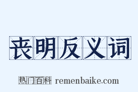 丧明反义词是什么意思的图片